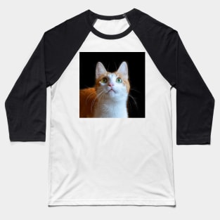 Red cat with green eyes Baseball T-Shirt